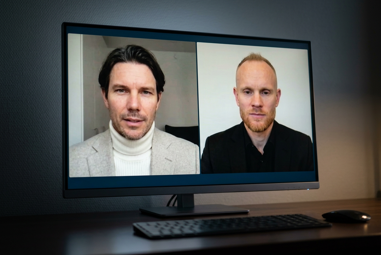 Tim and Keith leading an online session